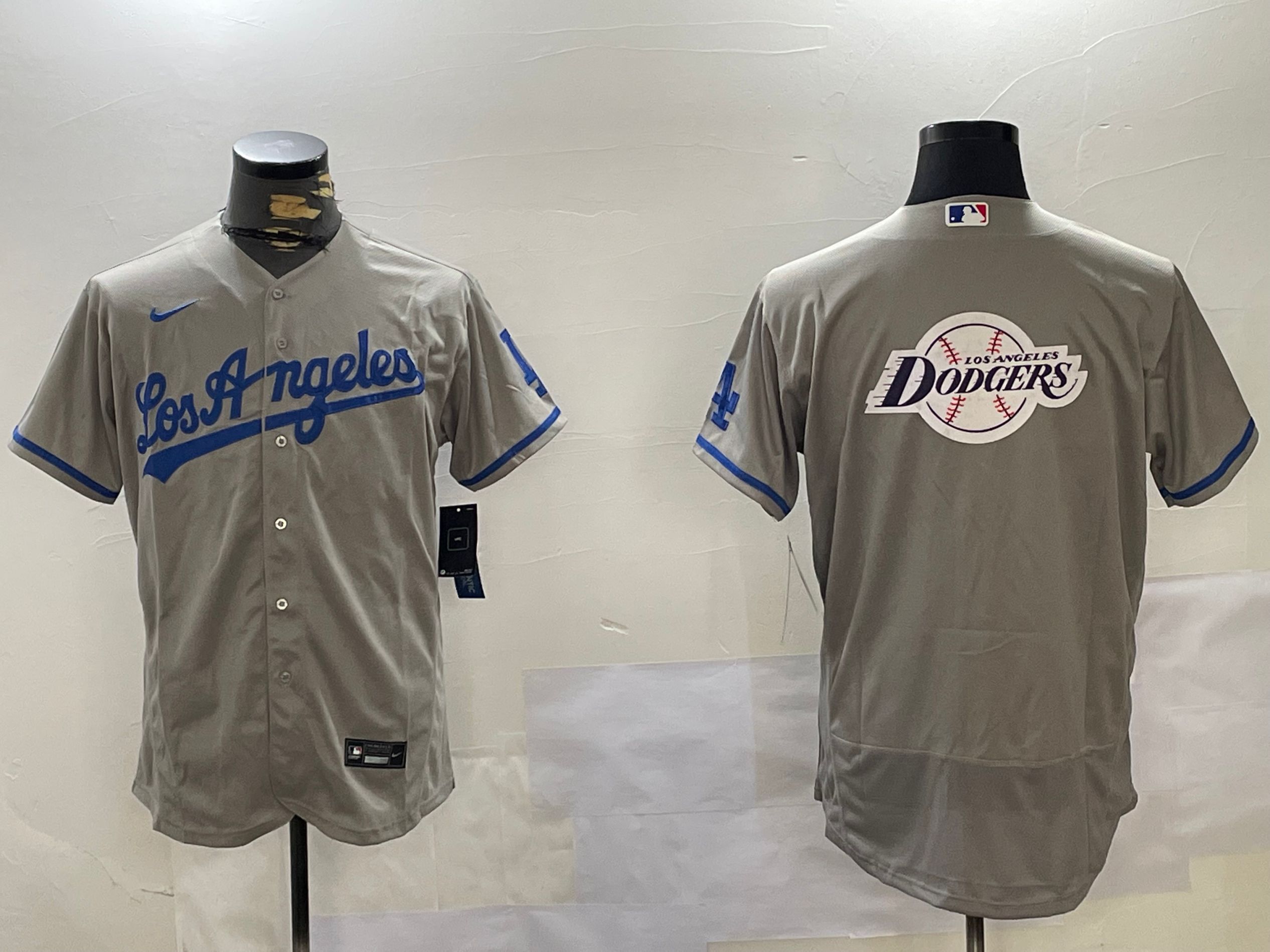 Men Los Angeles Dodgers Blank Grey Elite 2024 Nike MLB Jersey style 12168